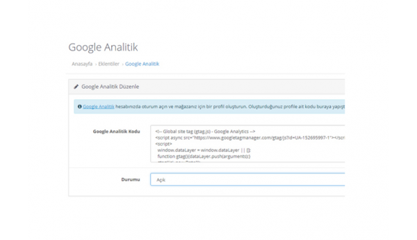 Opencart E-Commerce Analytics Modülü